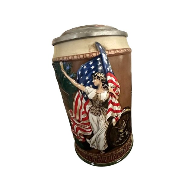 Budweiser Archive Series Beer Stein 1983 Colombian Exposition Ceramic New Box - Picture 3 of 12